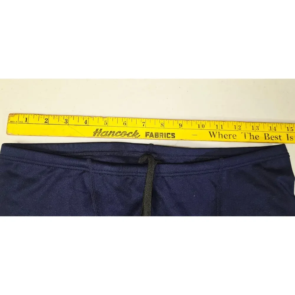 TYR Jammer Swim Shorts Women's Blue Drawstring Athletic Swimwear